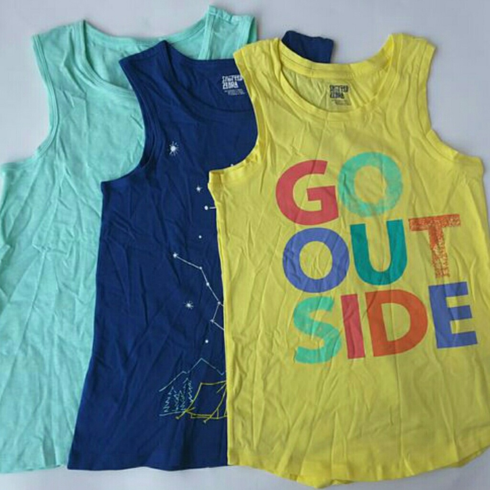 Spotted Zebra Sleeveless Tank Tops 3 pk